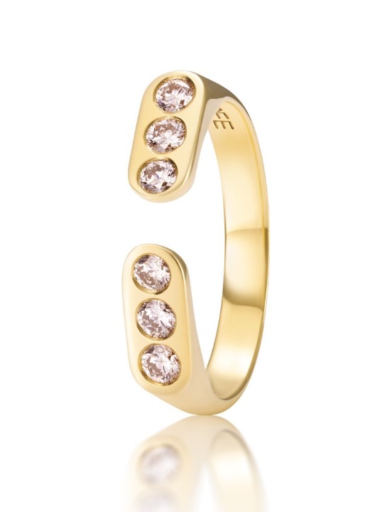 Bild von Ring LOEE AVA aus Gelbgold mit Diamanten