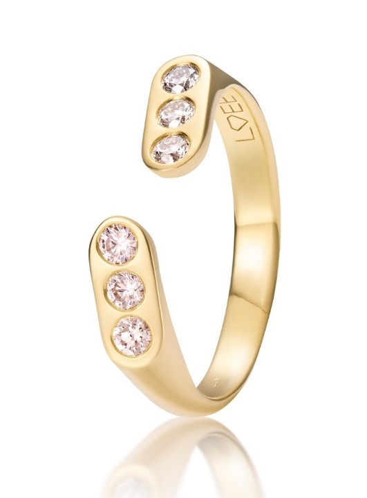 Bild von Ring LOEE AVA aus Gelbgold mit Diamanten