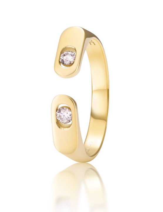 Bild von Ring LOEE AVA aus Gelbgold mit Diamanten