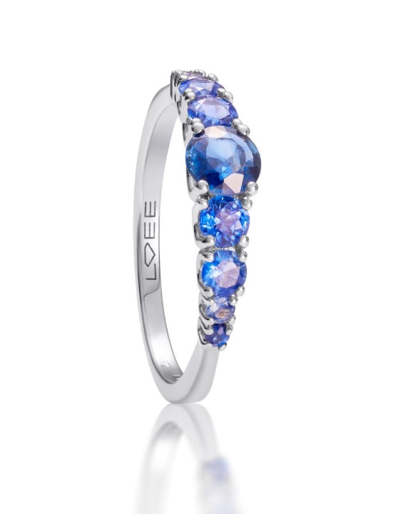 Bild von Ring LOEE Glare aus Weißgold mit Multisaphiren