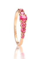 Bild von Ring LOEE Glare aus Roségold mit Turmalinen