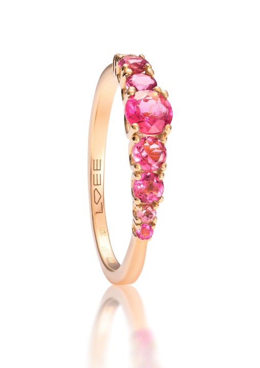 Bild von Ring LOEE Glare aus Roségold mit Turmalinen