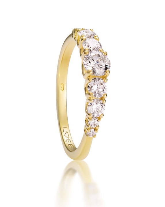 Bild von Ring LOEE Glare aus Gelbgold mit Diamanten