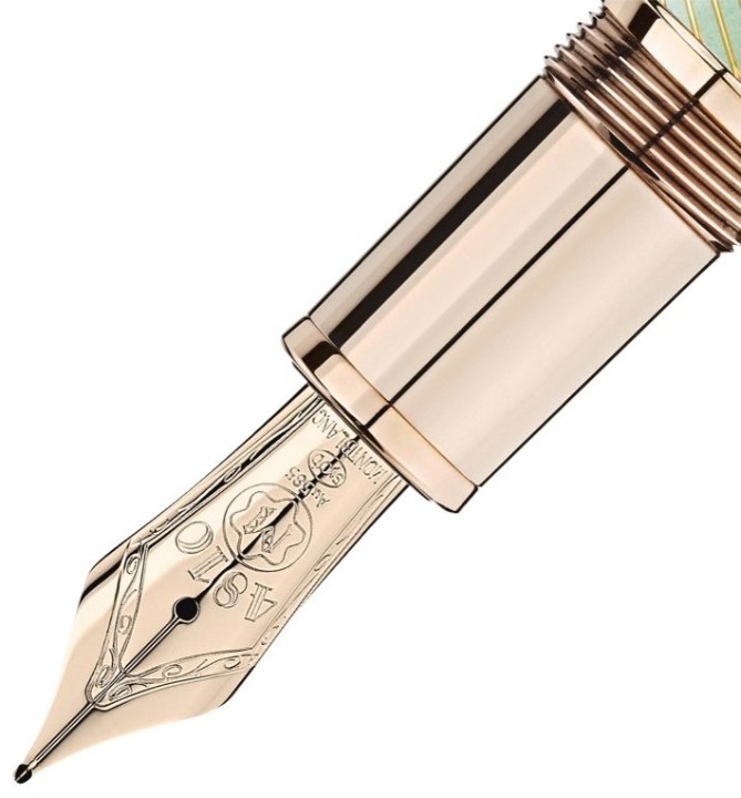 Bild von Füllfederhalter Montblanc Meisterstück Calligraphy Solitaire Celadon Dégradé
