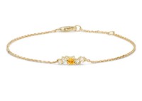 Bild von Armband LOEE Sparkle ze žlutého zlata s diamanty a multisafíry