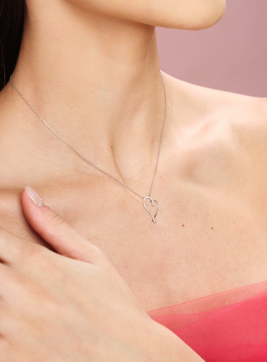 Bild von Halskette LOEE Essence aus Weißgold mit Diamanten