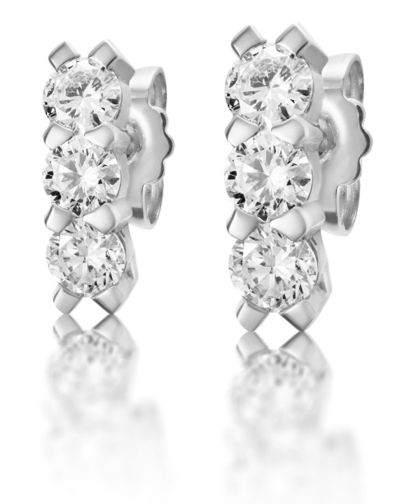 Bild von Ohrringe LOEE Glare aus Weißgold mit Diamanten