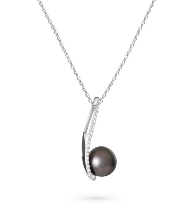 Bild von Anhänger LOEE Pearls aus Weißgold mit Diamanten und Perle
