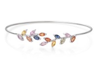 Bild von Armband LOEE Gaia aus Weißgold mit Multisaphiren