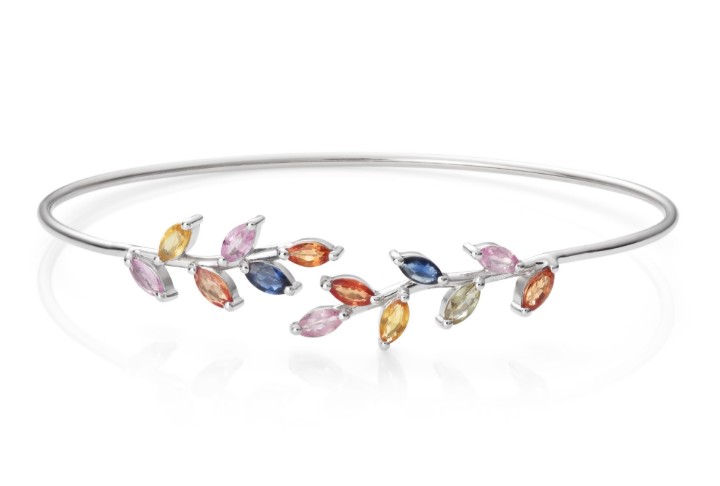Bild von Armband LOEE Gaia aus Weißgold mit Multisaphiren