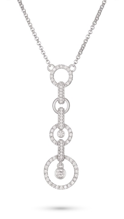 Bild von Halskette LOEE aus Weißgold mit Diamanten