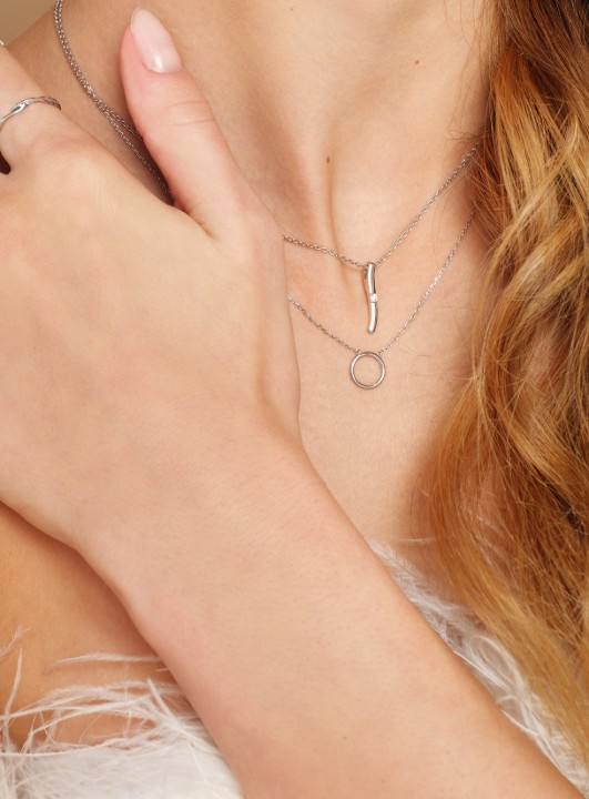 Bild von Anhänger LOEE Essence aus Weißgold mit Diamant