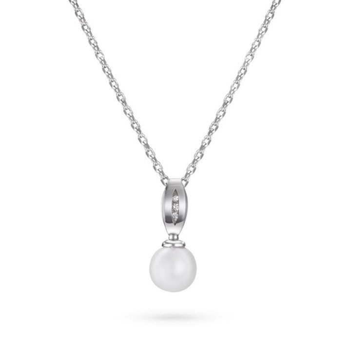 Bild von Anhänger LOEE Pearls aus Weißgold mit Diamanten und Perle