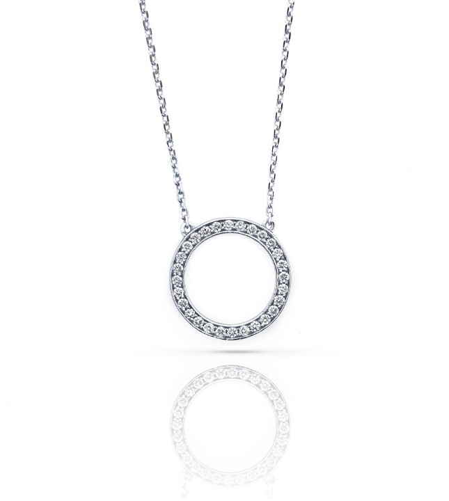 Bild von Halskette LOEE Pure aus Weißgold mit Diamanten