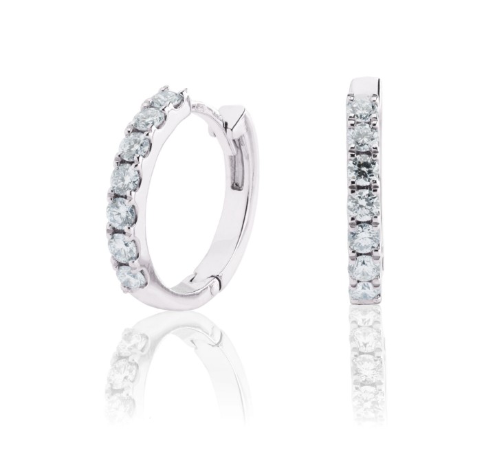 Bild von Ohrringe LOEE Glare aus Weißgold mit Diamanten