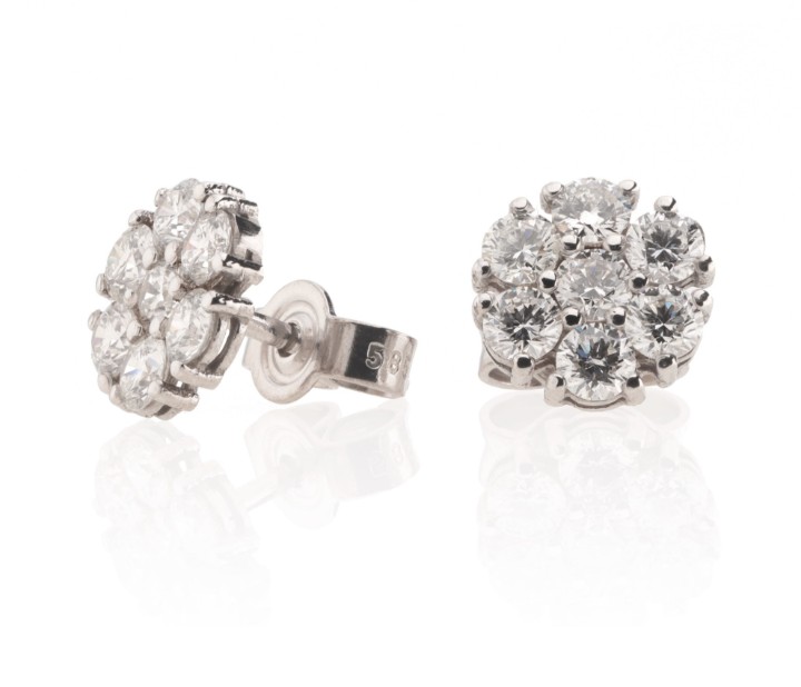 Bild von Ohrringe LOEE Glare aus Weißgold mit Diamanten