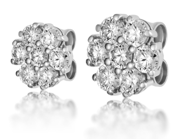 Bild von Ohrringe LOEE Glare aus Weißgold mit Diamanten