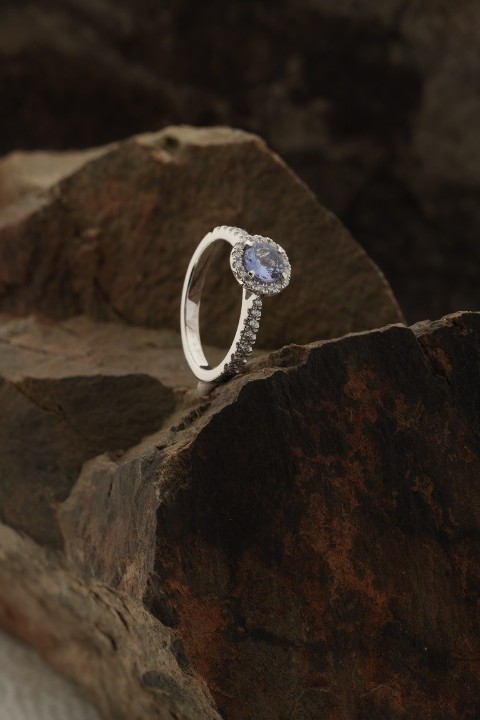 Bild von Ring LOEE Palette Diamonds aus Weißgold mit Diamanten und Tansanit