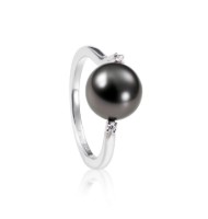 Bild von Ring LOEE Pearls aus Weißgold mit Diamanten und Perle