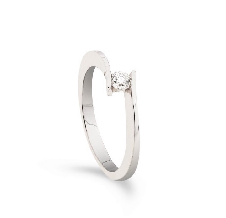 Bild von Verlobungsring LOEE aus Weißgold mit Diamant