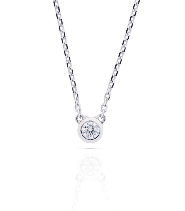 Bild von Halskette LOEE Essence aus Weißgold mit Diamant