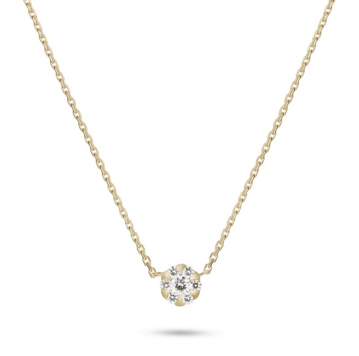Bild von Halskette LOEE Pure aus Gelbgold mit Diamanten