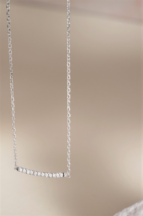 Bild von Halskette LOEE Pure aus Weißgold mit Diamanten