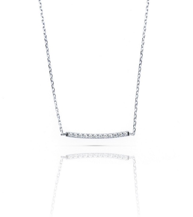 Bild von Halskette LOEE Pure aus Weißgold mit Diamanten