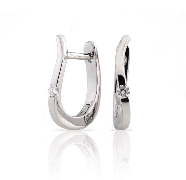 Bild von Ohrringe LOEE Essence aus Weißgold mit Diamanten
