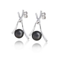 Bild von Ohrringe LOEE Pearls aus Weißgold mit Diamanten und Perlen
