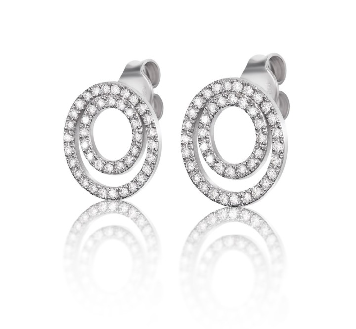 Bild von Ohrringe LOEE Pure aus Weißgold mit Diamanten