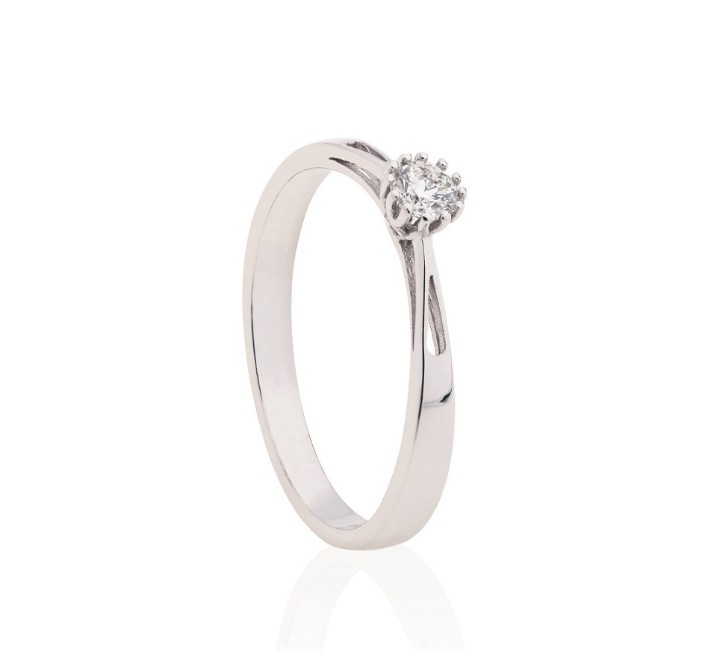 Bild von Verlobungsring LOEE aus Weißgold mit Diamant