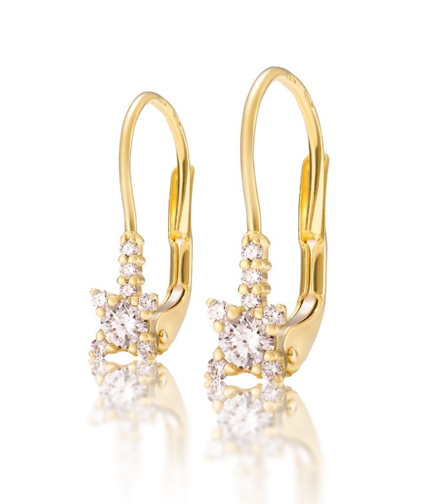 Bild von Ohrringe LOEE aus Gelbgold mit Diamanten