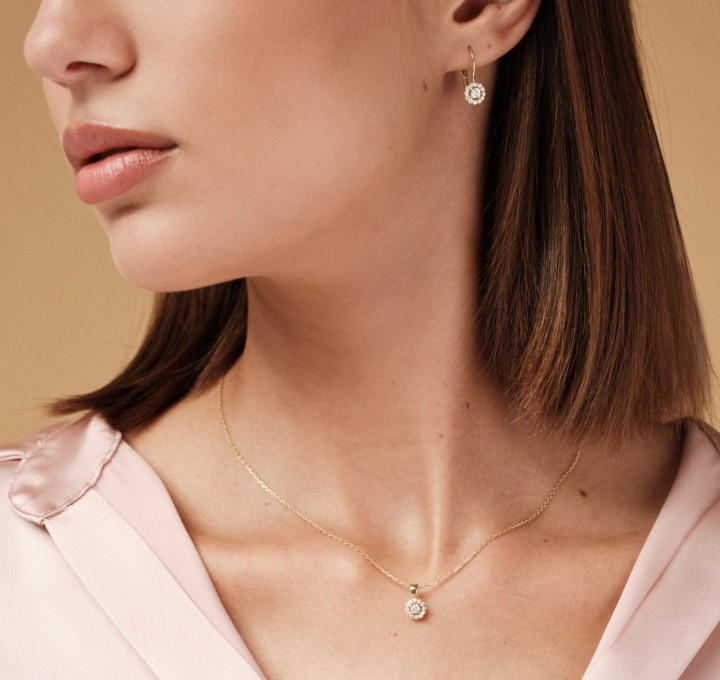 Bild von Ohrringe LOEE Palette Diamonds aus Gelbgold mit Diamanten