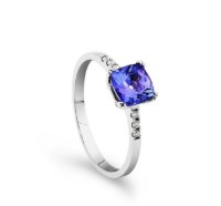 Produktdetails anzeigen - Ring LOEE Palette Diamonds aus Weißgold mit Diamanten und Tansanit Bild von Ring LOEE Palette Diamonds aus Weißgold mit Diamanten und Tansanit