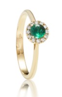Produktdetails anzeigen - Ring LOEE Palette Diamonds aus Gelbgold mit Diamanten und Smaragd Bild von Ring LOEE Palette Diamonds aus Gelbgold mit Diamanten und Smaragd