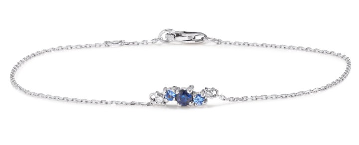 Bild von Armband LOEE Sparkle aus Weißgold mit Diamanten und Multisaphiren