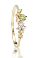 Produktdetails anzeigen - Ring LOEE Sparkle aus Gelbgold mit Diamanten und Multisaphiren Bild von Ring LOEE Sparkle aus Gelbgold mit Diamanten und Multisaphiren