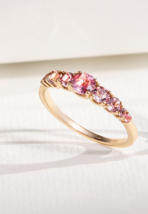 Bild von Ring LOEE Glare aus Roségold mit Turmalinen