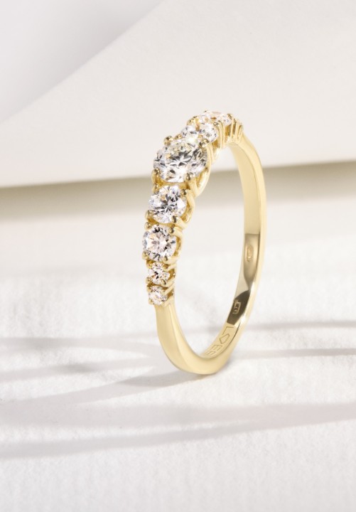 Bild von Ring LOEE Glare aus Gelbgold mit Diamanten