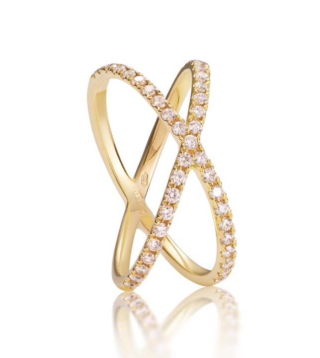 Bild von Ring LOEE Pure aus Gelbgold mit Diamanten