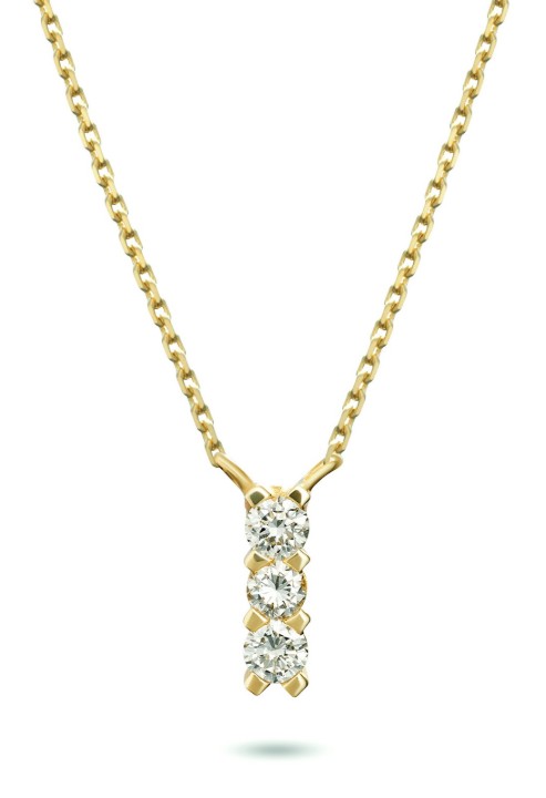 Bild von Halskette LOEE Glare aus Gelbgold mit Diamanten