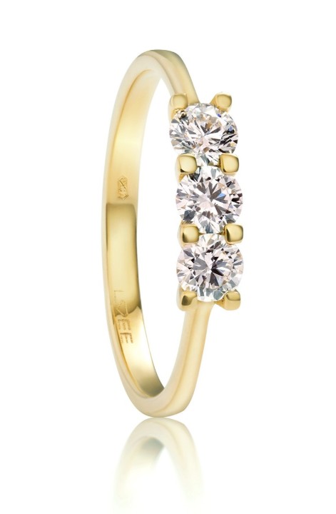 Bild von Ring LOEE Glare aus Gelbgold mit Diamanten