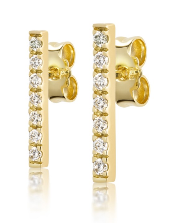Bild von Ohrringe LOEE Pure aus Gelbgold mit Diamanten