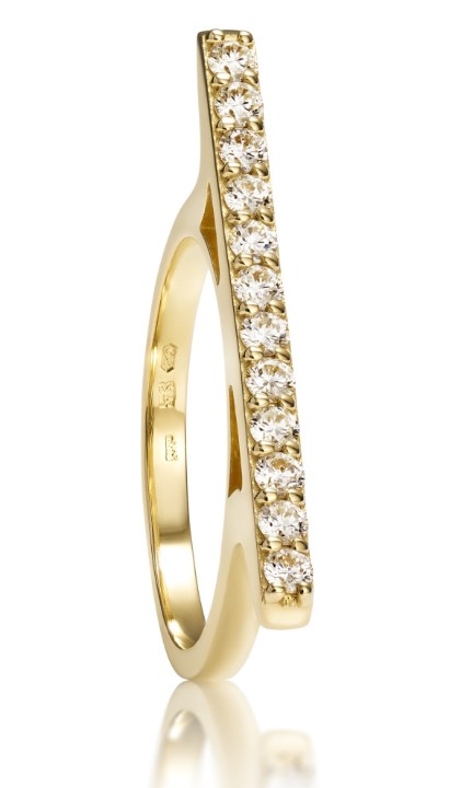Bild von Ring LOEE Pure aus Gelbgold mit Diamanten
