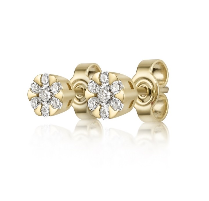 Bild von Ohrringe LOEE Pure aus Gelbgold mit Diamanten