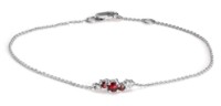 Produktdetails anzeigen - LOEE Sparkle Armband aus Weißgold mit Diamanten und Granaten Bild von LOEE Sparkle Armband aus Weißgold mit Diamanten und Granaten