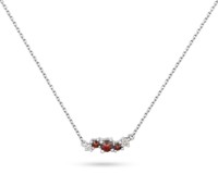 Bild von Halskette LOEE Sparkle aus Weißgold mit Diamanten und Granaten
