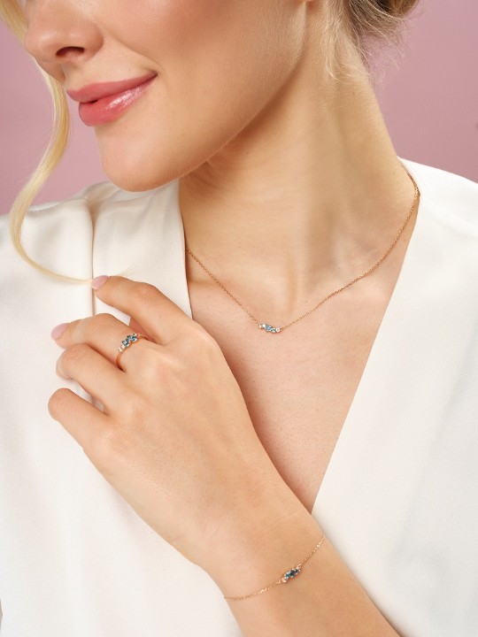 Bild von Armband LOEE Sparkle aus Roségold mit Topasen und Morganiten