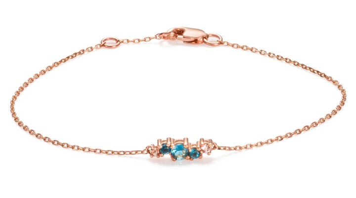 Bild von Armband LOEE Sparkle aus Roségold mit Topasen und Morganiten